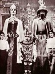 Els primers gegants de Moià a la Plaça de l'Església