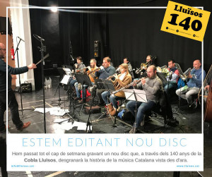La cobla Lluïsos enregistrant (2017) 